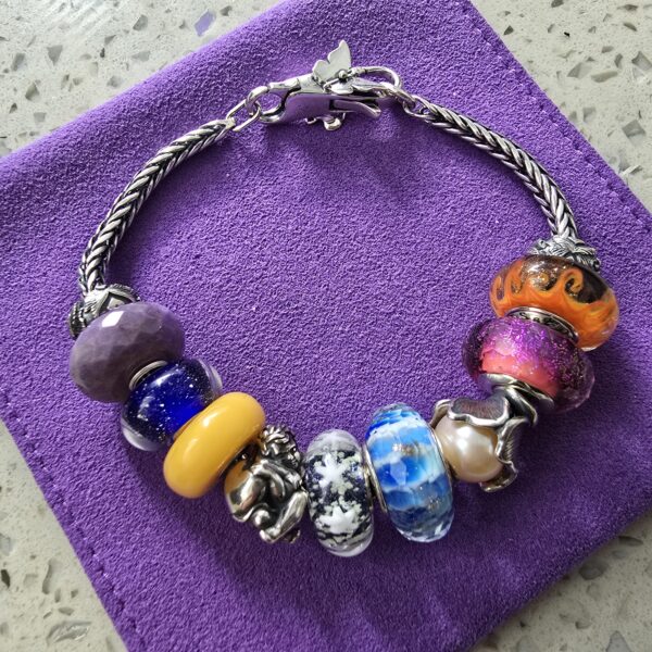 BTS-themed charm bracelet