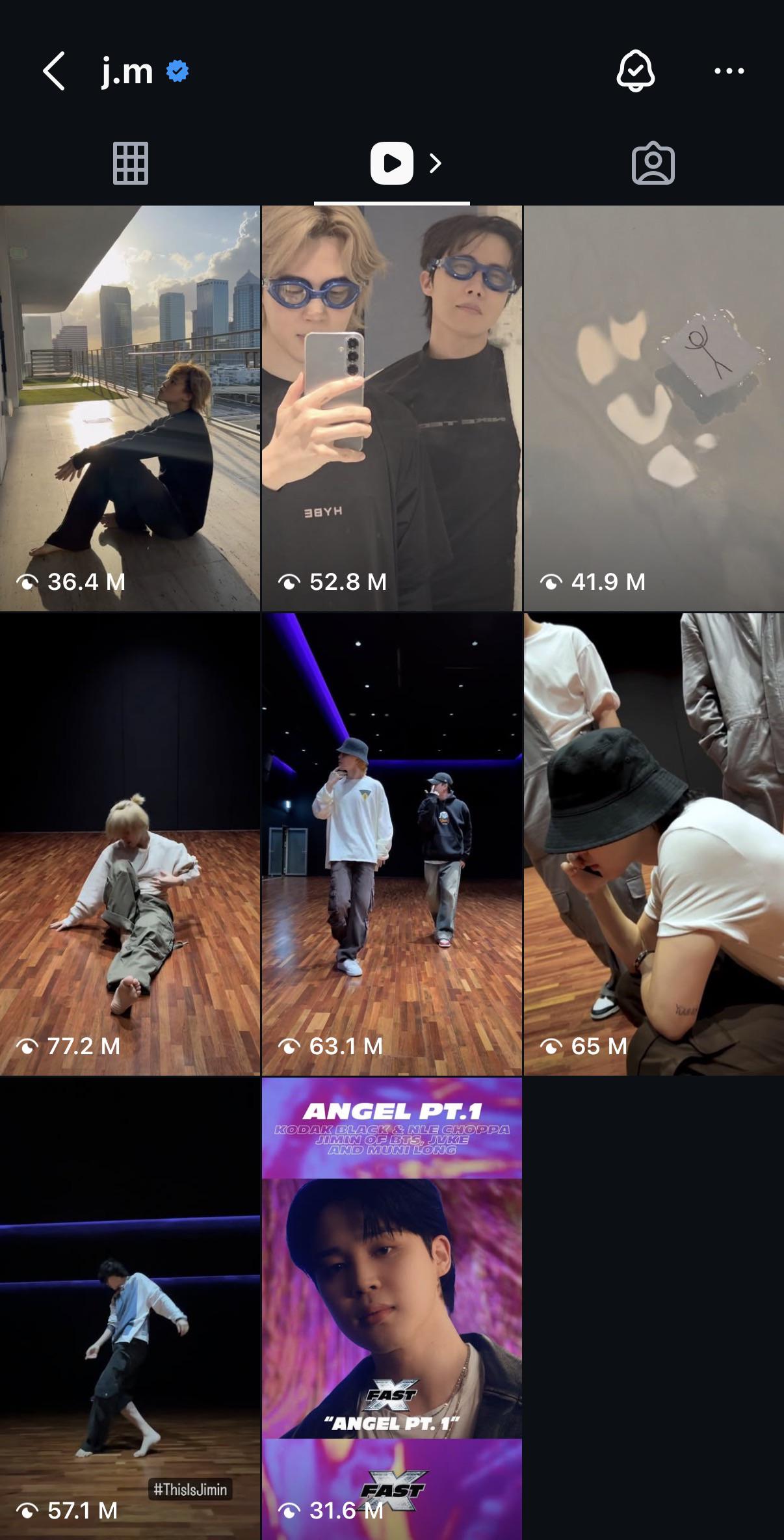 Jimin unarchived his #ThisIsJimin reels on Instagram - 300426