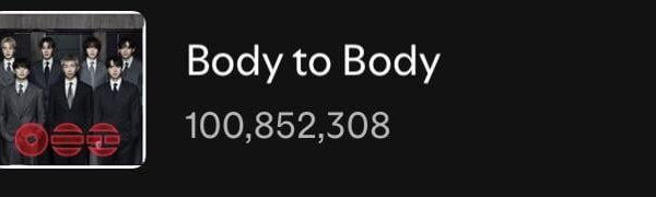 260407 Spotify Milestones: BTS’ “Body to Body” has surpassed 100 million streams