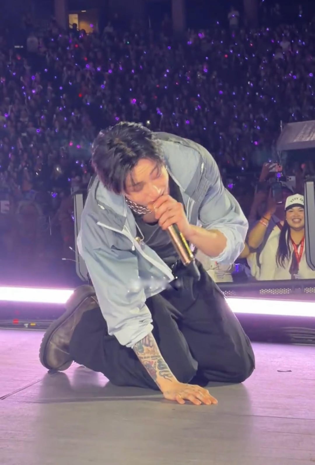 Jungkook on his knees — I passed out..