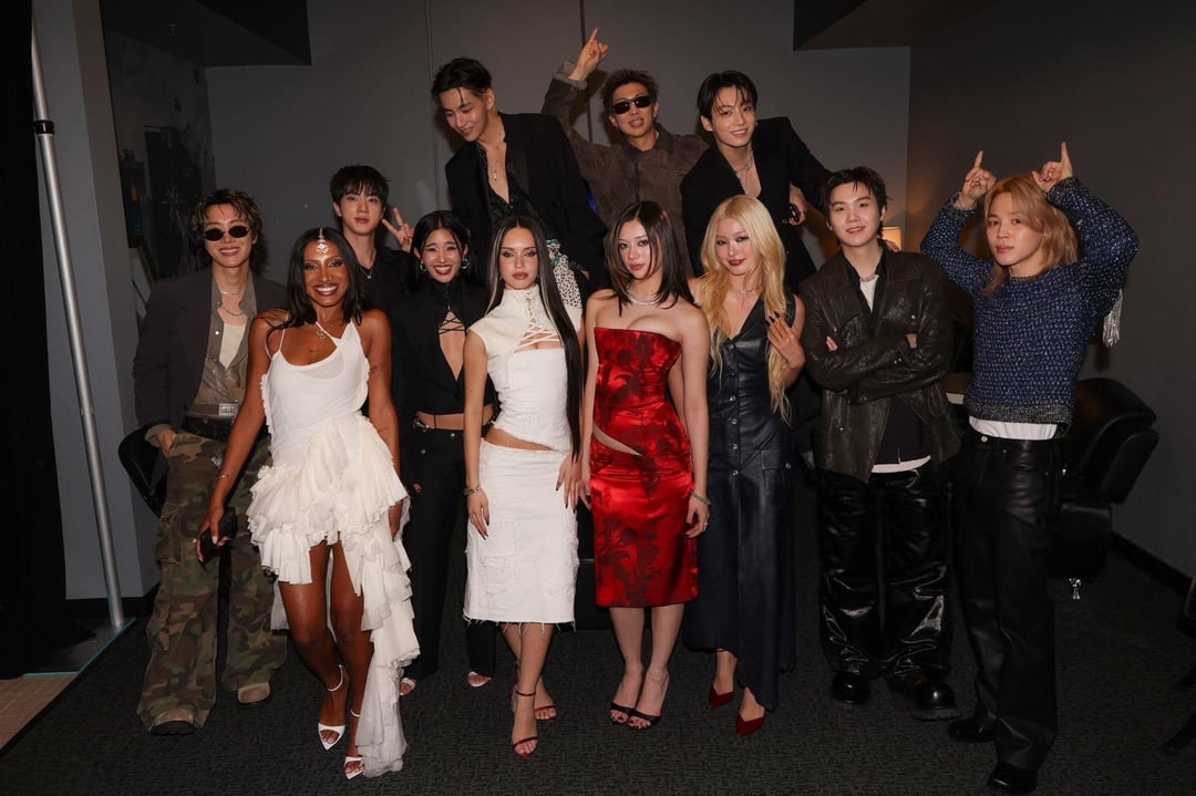 [Getty Images] BTS and KATSEYE at the 2026 American Music Awards - 260526