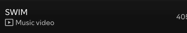 260509 Spotify Milestones: "SWIM" has surpassed 400 million streams
