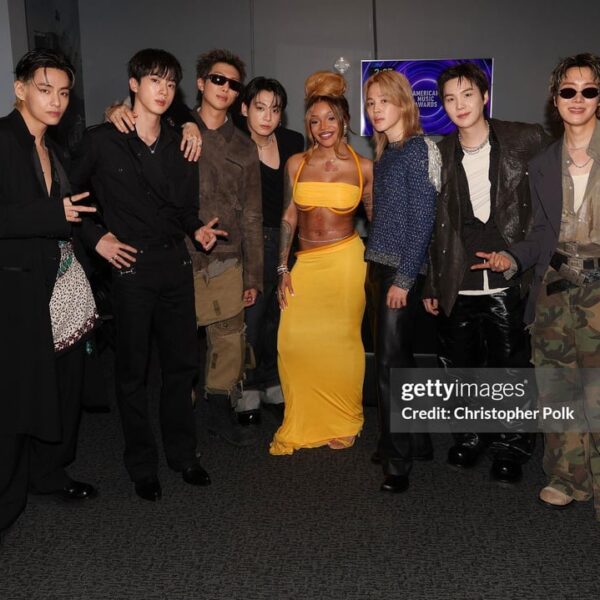 Getty Images - BTS with Glorilla and Busta Rhymes at the AMAs 2026 - 260526