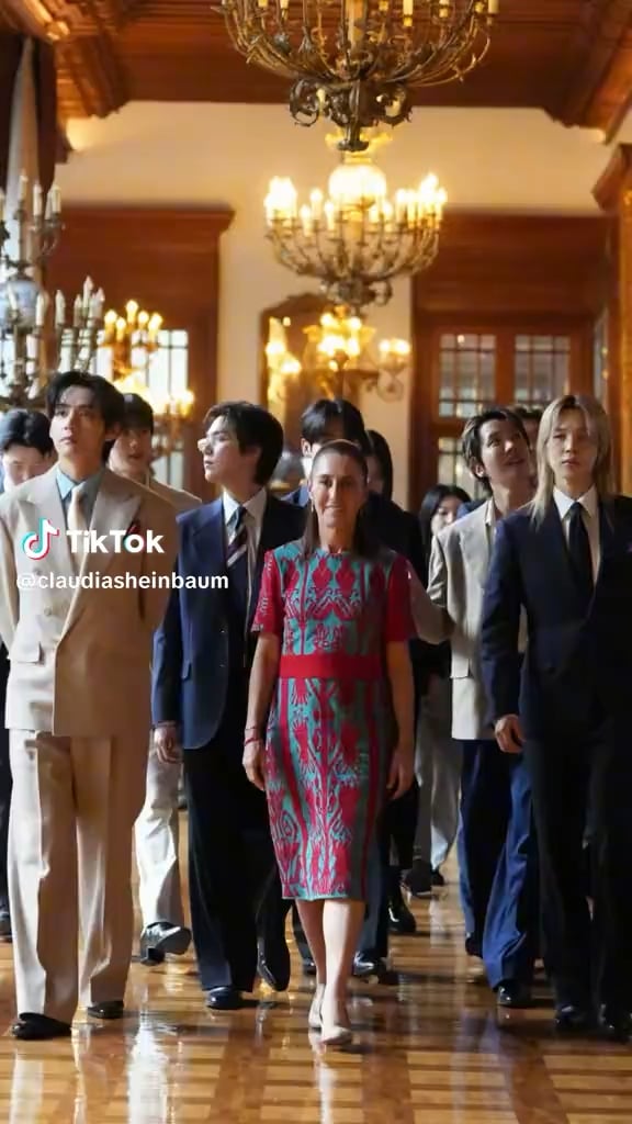 Claudia Sheinbaum (President of Mexico) on TikTok with BTS - 080526