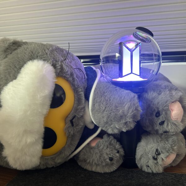 My lightstick is perfect for displaying with the Zo plush!