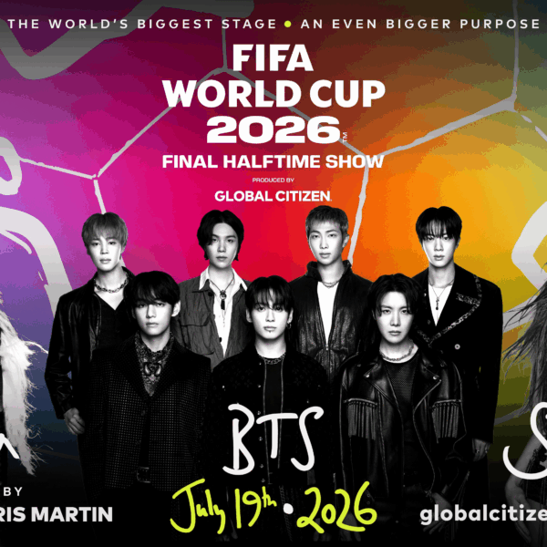 [Global Citizen Twitter] The world's biggest stage. An even bigger purpose. On July 19, the FIFA World Cup 2026™ Final Halftime Show is coming to New York New Jersey Stadium, featuring superstars Madonna, Shakira, and BTS! - 140526