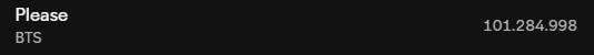 260501 Spotify Milestons: BTS' "Please" has surpassed 100 million streams on Spotify