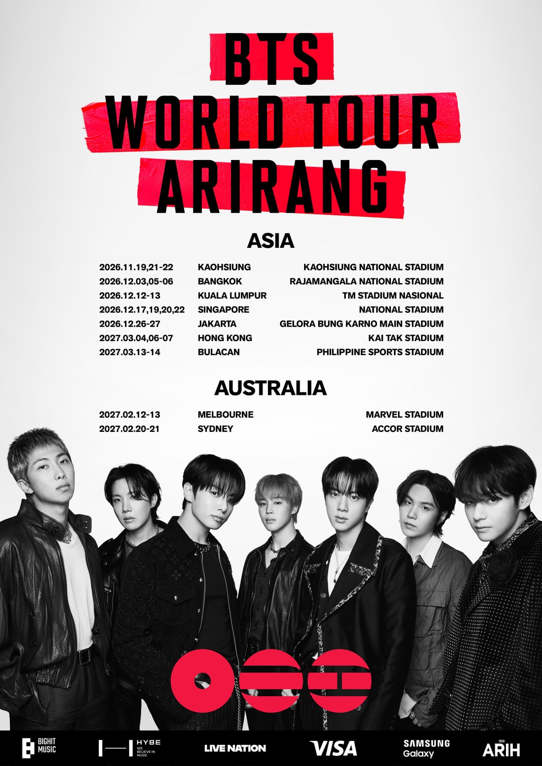 [NOTICE] BTS ‘ARIRANG’ IN ASIA & AUSTRALIA Ticket Information - 210526