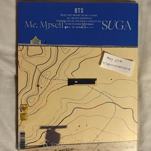 Selling D-Day tour (NO DIGITAL CODE), Suga Photofolio, Shooky keychain, Suga Arirang poster & Suga Arirang vinyl (US ONLY)