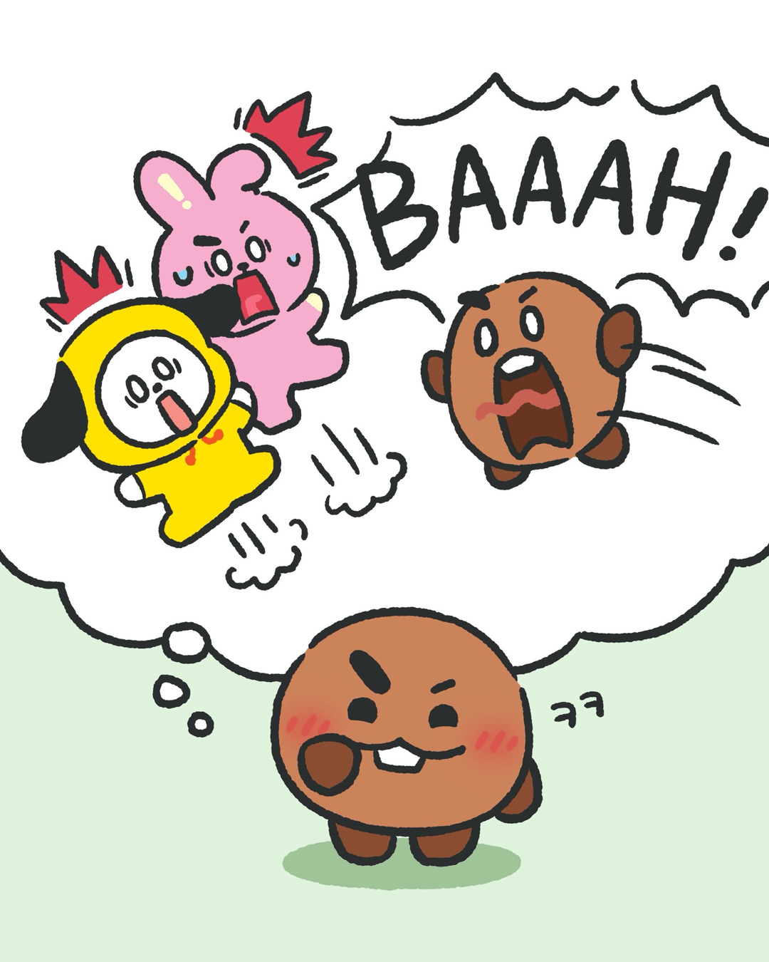 260514 BT21 on Instagram: SHOOKY’s happiness is all that matters! 😁🤎