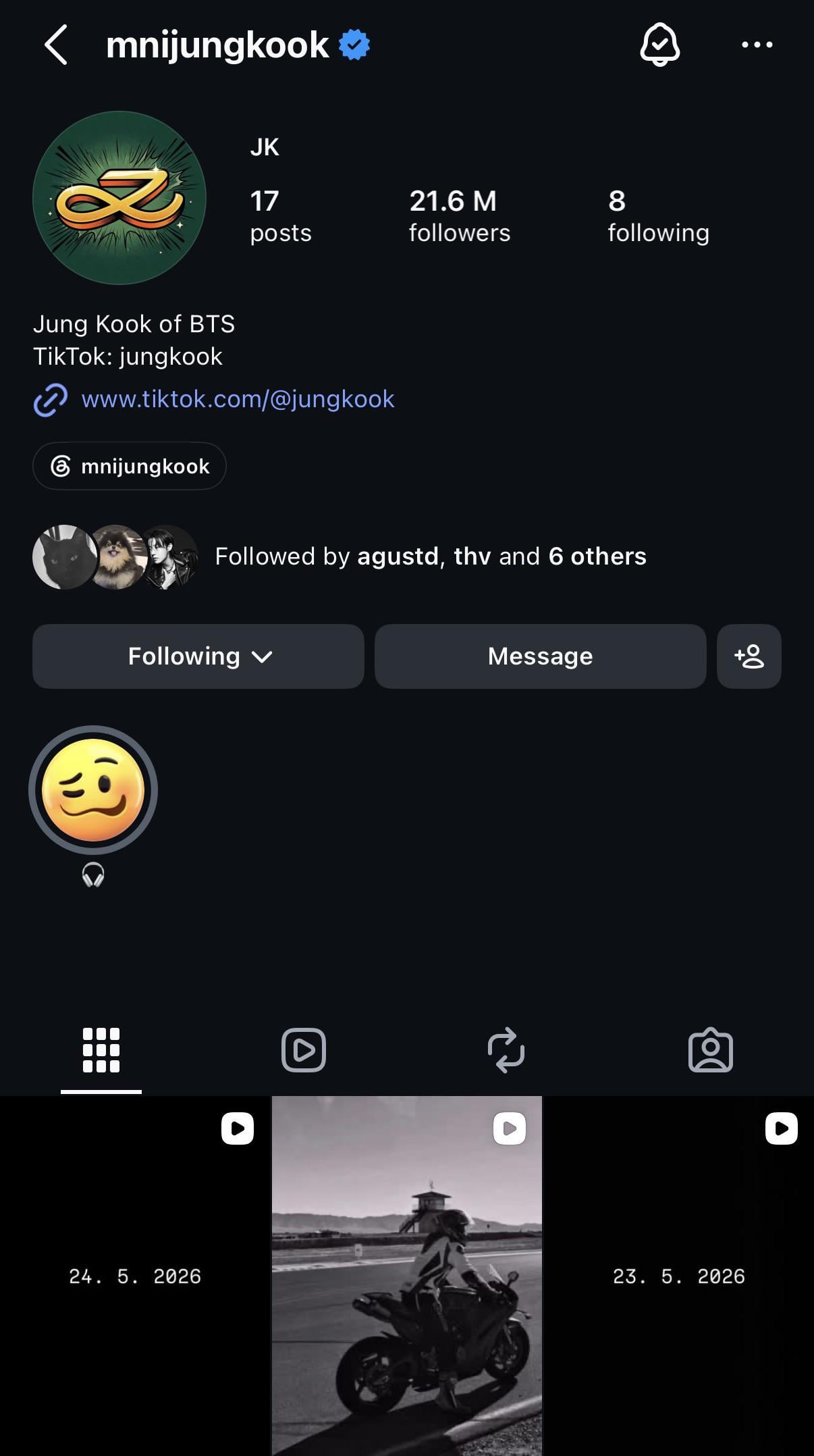 Jungkook’s Instagram account has been restored - 280526